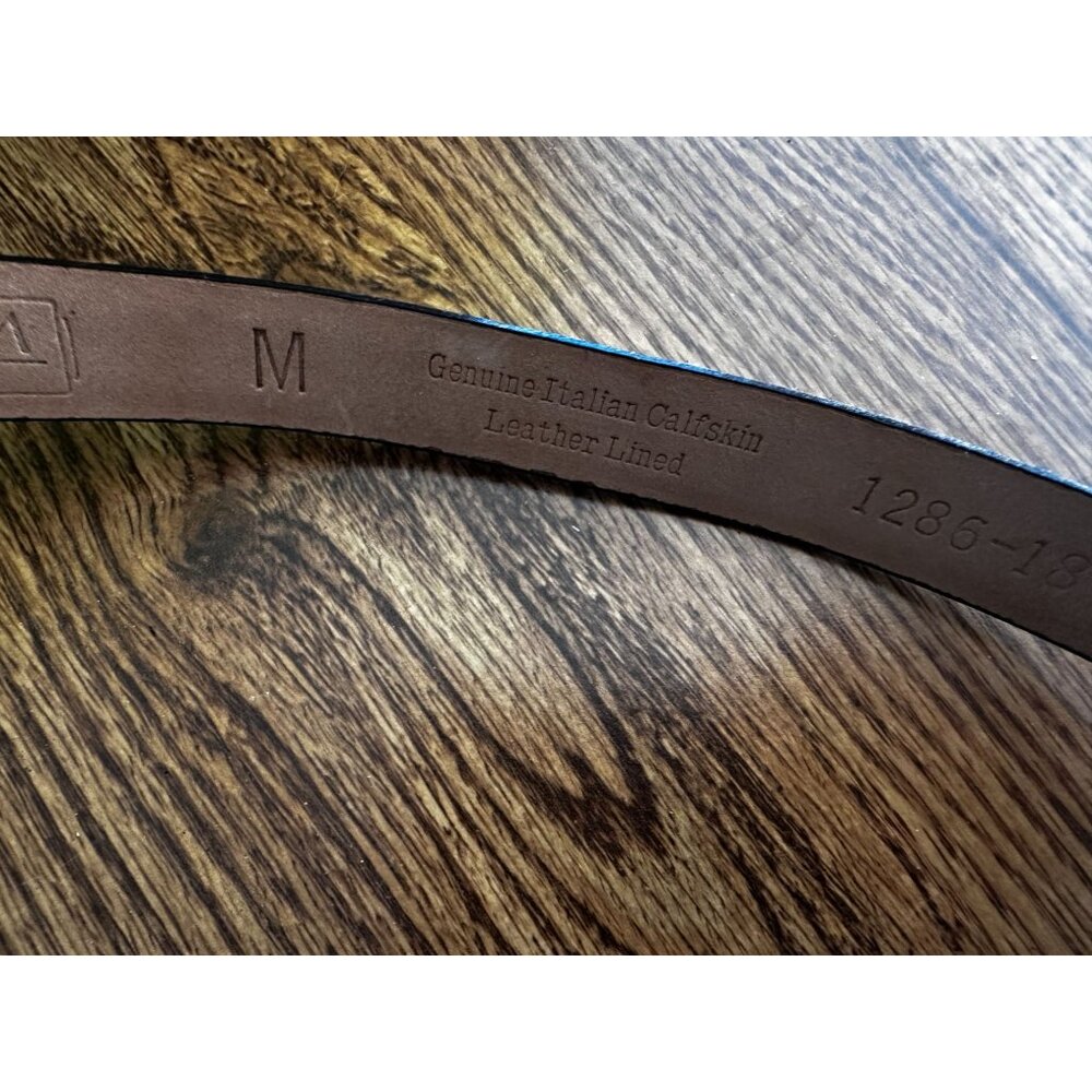 Vintage WCM New York snakeskin / python belt in blue and black. Real leather. Si - Picture 6 of 6